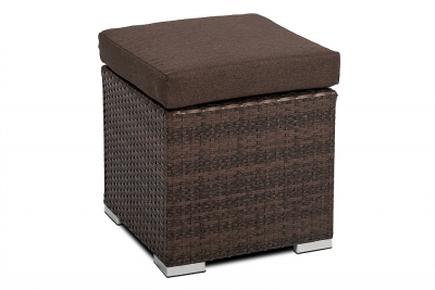 Комплект плетеной мебели Astella Furniture Милан сталь, искусственный ротанг, ткань коричневый, кофе Фото 4