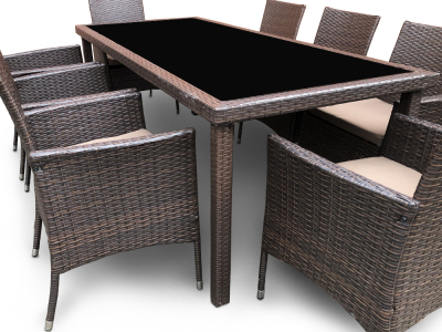 Комплект плетеной мебели Astella Furniture Лимаро сталь, искусственный ротанг, ткань коричневый Фото 2