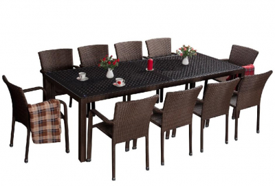 Комплект плетеной мебели Astella Furniture Сохо сталь, искусственный ротанг, ткань коричневый Фото 1
