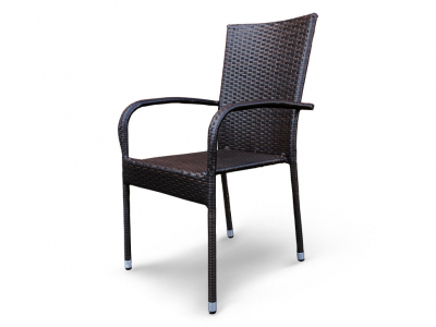 Комплект плетеной мебели Astella Furniture Лион сталь, искусственный ротанг, ткань коричневый Фото 3
