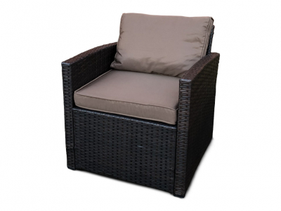 Комплект плетеной мебели Astella Furniture Лагуна сталь, искусственный ротанг, ткань коричневый Фото 3