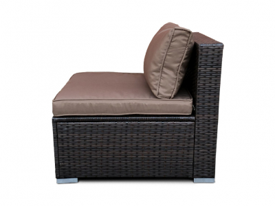 Комплект плетеной мебели Astella Furniture Лагуна сталь, искусственный ротанг, ткань коричневый Фото 6