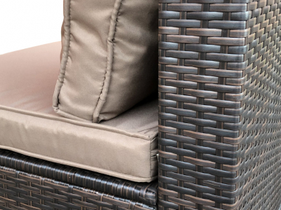 Комплект плетеной мебели Astella Furniture Лагуна сталь, искусственный ротанг, ткань коричневый Фото 13