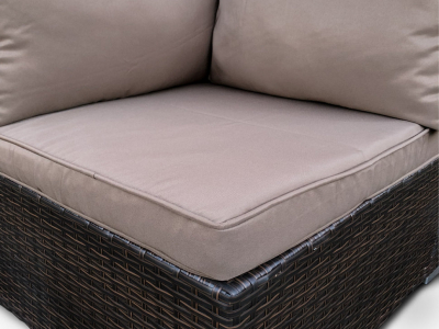 Комплект плетеной мебели Astella Furniture Лагуна сталь, искусственный ротанг, ткань коричневый Фото 14