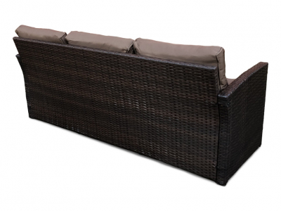 Комплект плетеной мебели Astella Furniture Раджа сталь, искусственный ротанг, ткань коричневый Фото 8