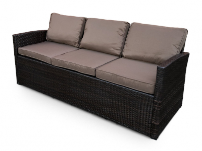 Комплект плетеной мебели Astella Furniture Раджа сталь, искусственный ротанг, ткань коричневый Фото 7