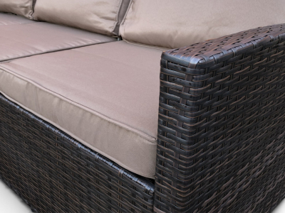 Комплект плетеной мебели Astella Furniture Раджа сталь, искусственный ротанг, ткань коричневый Фото 10
