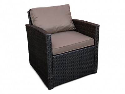 Комплект плетеной мебели Astella Furniture Компани сталь, искусственный ротанг, ткань коричневый Фото 4