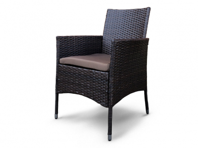 Комплект плетеной мебели Astella Furniture Соломон сталь, искусственный ротанг, ткань бежевый, коричневый Фото 10