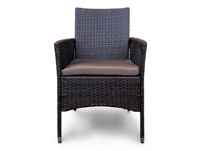 Комплект плетеной мебели Astella Furniture Соломон сталь, искусственный ротанг, ткань бежевый, коричневый Фото 11