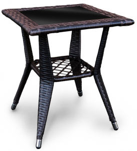 Комплект лежаков со столиком Astella Furniture Капри сталь, искусственный ротанг, ткань коричневый Фото 8