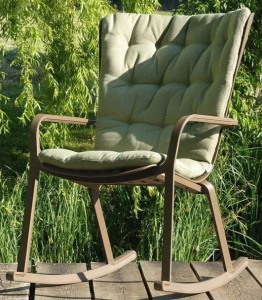 Кресло-качалка пластиковое с подушкой Nardi Folio стеклопластик, акрил тортора, зеленый Фото 9