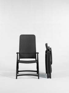 Кресло пластиковое складное Nardi Darsena стеклопластик антрацит Фото 12