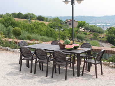 Кресло пластиковое Nardi Gardenia полипропилен кофе Фото 5
