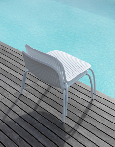 Лаунж-стул пластиковый Nardi Ninfea Relax алюминий, полипропилен белый Фото 6