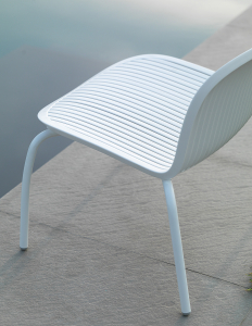 Лаунж-стул пластиковый Nardi Ninfea Relax алюминий, полипропилен белый Фото 9