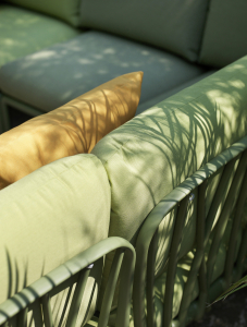 Диван пластиковый с подушками Nardi Komodo 5 стеклопластик, Sunbrella агава, джунгли Фото 10