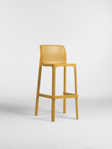 Стул пластиковый барный Nardi Net Stool стеклопластик горчичный Фото 5