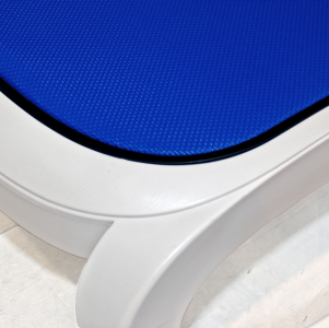 Шезлонг-лежак пластиковый Nardi Omega полипропилен, текстилен белый, синий Фото 16