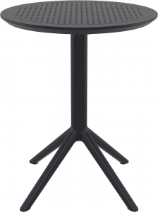 Стол пластиковый складной Siesta Contract Sky Folding Table Ø60 сталь, пластик черный Фото 2