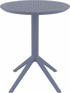 Стол пластиковый складной Siesta Contract Sky Folding Table Ø60 сталь, пластик темно-серый Фото 2