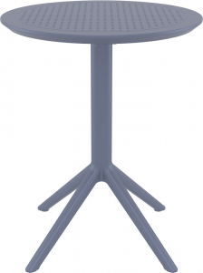 Стол пластиковый складной Siesta Contract Sky Folding Table Ø60 сталь, пластик темно-серый Фото 2