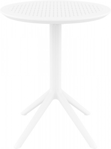Стол пластиковый складной Siesta Contract Sky Folding Table Ø60 сталь, пластик белый Фото 5
