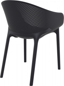 Кресло пластиковое Siesta Contract Sky Pro стеклопластик, полипропилен черный Фото 6