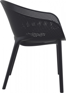 Кресло пластиковое Siesta Contract Sky Pro стеклопластик, полипропилен черный Фото 7