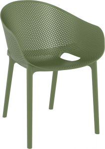 Кресло пластиковое Siesta Contract Sky Pro стеклопластик, полипропилен оливковый Фото 1