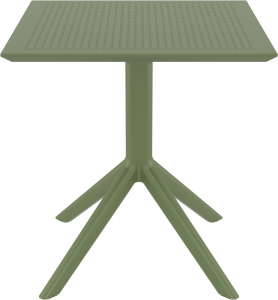 Стол пластиковый Siesta Contract Sky Table 70 сталь, пластик оливковый Фото 5