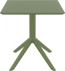 Стол пластиковый Siesta Contract Sky Table 70 сталь, пластик оливковый Фото 5