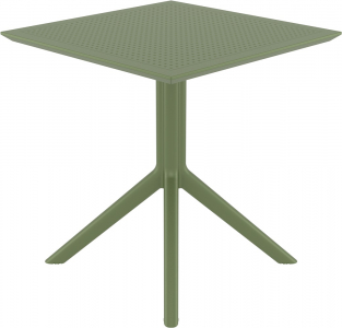 Стол пластиковый Siesta Contract Sky Table 70 сталь, пластик оливковый Фото 6