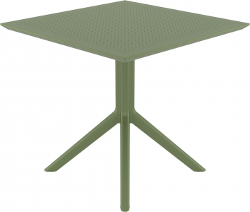 Стол пластиковый Siesta Contract Sky Table 80 сталь, пластик оливковый Фото 6