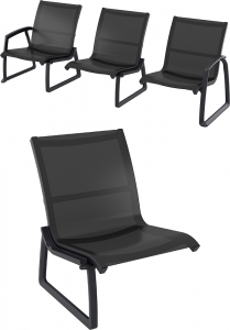 Модуль диванный пластиковый Siesta Contract Pacific Lounge стеклопластик, текстилен черный Фото 2