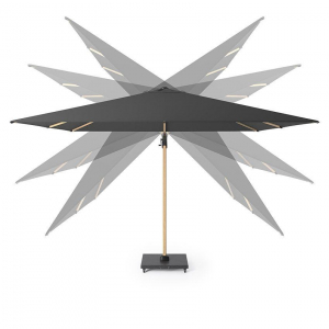 Зонт садовый Platinum Challenger T2 Premium алюминий, полиэстер дубовый, черный Фото 6