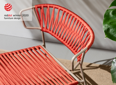 Кресло лаунж плетеное Scab Design Lisa Lounge Filo сталь, роуп тортора, оранжевый Фото 10