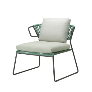 Кресло лаунж плетеное Scab Design Lisa Lounge Filo сталь, роуп антрацит, ментоловый Фото 8