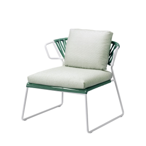 Кресло лаунж плетеное Scab Design Lisa Lounge Filo сталь, роуп лен, ментоловый Фото 7