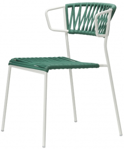 Кресло плетеное Scab Design Lisa Filo сталь, роуп лен, ментоловый Фото 1