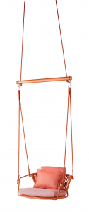 Качели плетеные Scab Design Lisa Swing сталь, морской канат терракотовый, оранжевый Фото 7