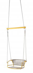 Качели плетеные Scab Design Lisa Swing сталь, морской канат желтый, серебристый Фото 14