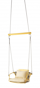 Качели плетеные Scab Design Lisa Swing сталь, морской канат желтый, серебристый Фото 15