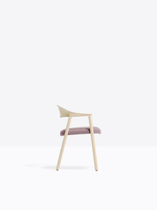 Кресло деревянное с обивкой PEDRALI Hera ясень, ткань беленый ясень Фото 11