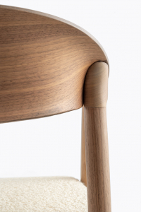 Кресло деревянное с обивкой PEDRALI Hera американский орех, ткань орех Фото 7