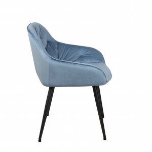 Кресло с обивкой E-line Регент металл, велюр пудрово-синий Фото 6