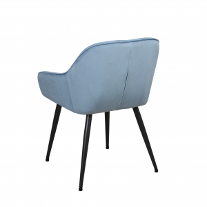 Кресло с обивкой E-line Регент металл, велюр пудрово-синий Фото 7