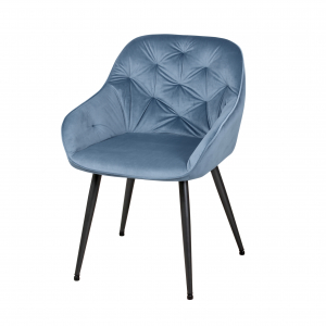 Кресло с обивкой E-line Регент металл, велюр пудрово-синий Фото 8