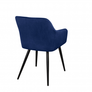 Кресло с обивкой E-line Консул металл, велюр темно-синий Фото 4