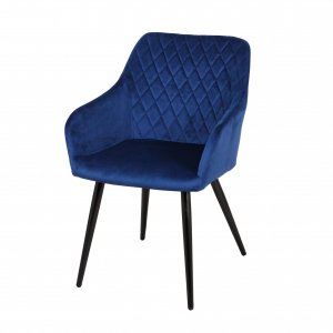 Кресло с обивкой E-line Консул металл, велюр темно-синий Фото 8
